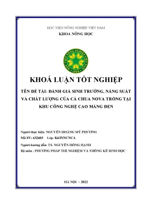 Đánh giá sinh trưởng năng suất và chất lượng của cà chua nova trồng tại khu công nghệ cao măng đen