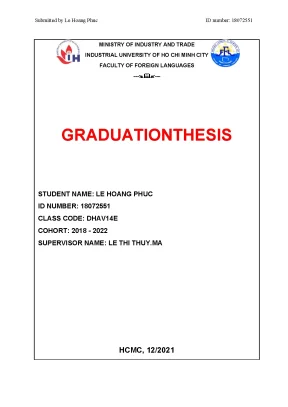 A study on the english majored sophomores responses to peer review technique and the difficulties in applying the activities in their writing 2 classes at ffl iuh graduation thesis facu