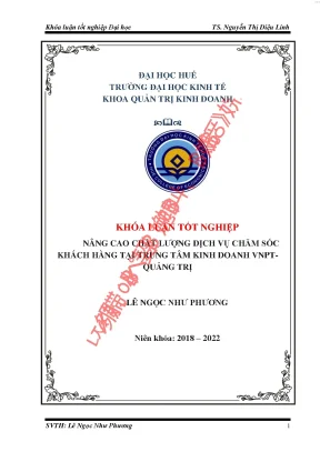 Nâng cao chất lượng dịch vụ chăm sóc khách hàng tại trung tâm kinh doanh vnpt quảng trị