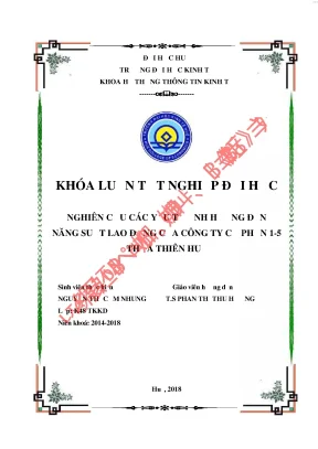 Nghiên cứu các yếu tố ảnh hưởng đến năng suất lao động của công ty cổ phần 1 5 thừa thiên huế