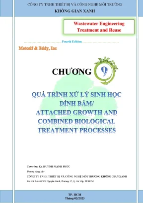 Chương 9 quá trình và tính toán xử lý nước thải bằng công nghệ dính bám