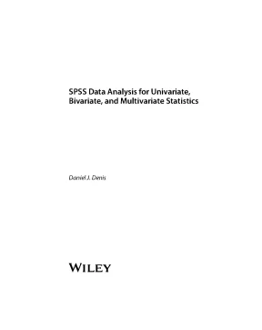 Spss® data analysis for univariate bivariate and multivariate statistics 2019