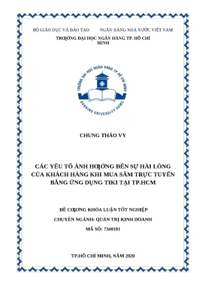 87 các yếu tố ảnh hưởng đến sự hài lòng của khách hàng khi mua sắm trực tuyến bằng ứng dụng tiki tại tp hcm khóa luận đại học chuyên ngành quản trị kinh doanh 2023