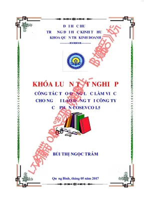 Công tác tạo động lực làm việc cho người lao động tại công ty cổ phần cosevco i 5