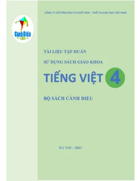 Tài liệu tập huấn kèm phân phối chương trình tiếng việt lớp 4 cánh diều năm 2023