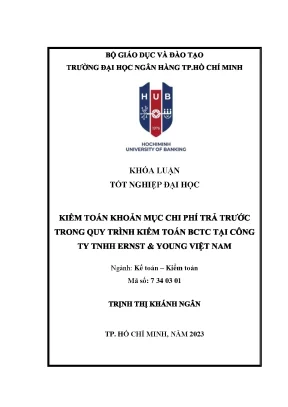 Kiểm toán khoản mục chi phí trả trước trong quy trình kiểm toán bctc tại công ty tnhh ernst young việt nam