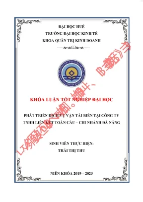 Phát triển dịch vụ vận tải biển tại công ty tnhh liên kết toàn cầu chi nhánh đà nẵng