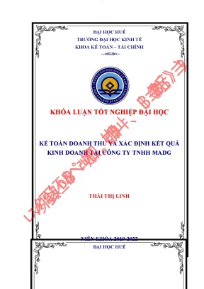 Kế toán doanh thu và xác định kết quả kinh doanh tại công ty tnhh madg