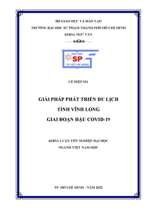 Giải pháp phát triển du lịch tỉnh vĩnh long giai đoạn hậu covid 19