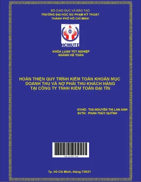 Hoàn thiện quy trình kiểm toán khoản mục doanh thu và nợ phải thu khách hàng tại công ty tnhh kiểm toán đại tín