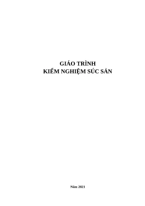 10 giáo trình kiểm nghiệm súc sản