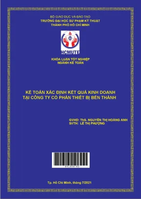 Kế toán xác định kết quả kinh doanh tại công ty cổ phần thiết bị bến thành