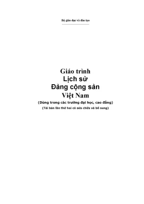 Giáo trìnhlịch sửđảng cộng sản việt nam