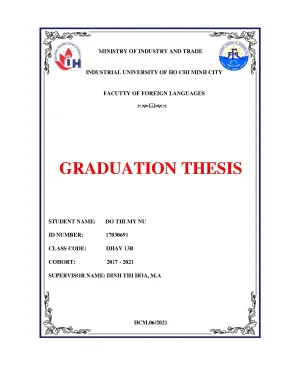 The mother tongue influences the pronunciation of freshmen majoring in english at the industrial university of ho chi minh city graduation thesis faculty of foreign languages