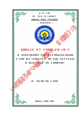 Kế toán chi phí sản xuất và tính giá thành sản phẩm tại công ty cổ phần quản lý và xây dựng đường bộ thừa thiên huế