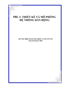 Hộp giảm tốc kiểu 2 cấp có cấp nhanh phân đôi