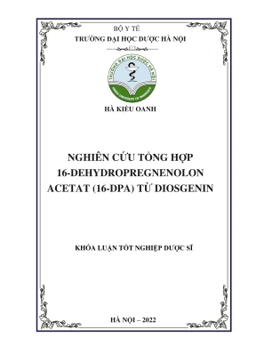 Kl hup nghiên cứu tổng hợp 16 dpa từ diosgenin