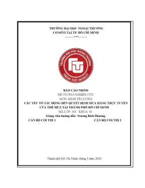 Môn kinh tế lượng các yếu tố tác động đến quyết định mua hàng trực tuyến của thế hệ z tại thành phố hồ chí minh