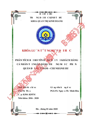 Phân tích rủi ro tín dụng đối với khách hàng cá nhân tại ngân hàng thương mại cổ phần quân đội việt nam chi nhánh huế