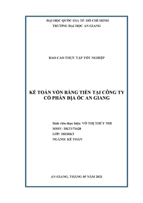 Kế toán vốn bằng tiền tại công ty cổ phần đại ốc an giang