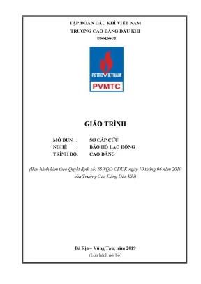 Giáo trình sơ cấp cứu nghề bảo hộ lao động trình độ cao đẳng