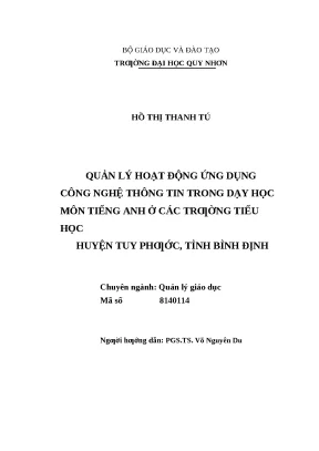 0444 quản lý hoạt động ứng dụng công nghệ thông tin trong dạy học môn tiếng anh ở các trường tiểu học huyện tuy phước tỉnh bình định luận văn tốt nghiệp