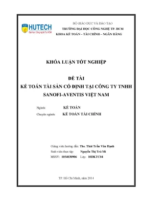 Kế toán tài sản cố định tại công ty tnhh sanofi aventis việt nam