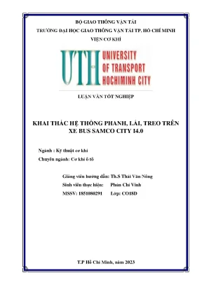 Khai thác hệ thống phanh lái treo trên xe bus samco city i4 0