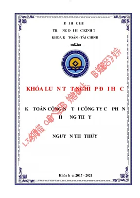 Kế toán công nợ tại công ty cổ phần hương thủy