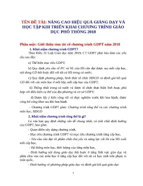 1luận văn về nâng cao hiệu quả giảng dạy và học tập chương trình giáo dục phổ thông 2018