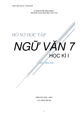 Hô sơ học tâp nv7 hk 1 22 23