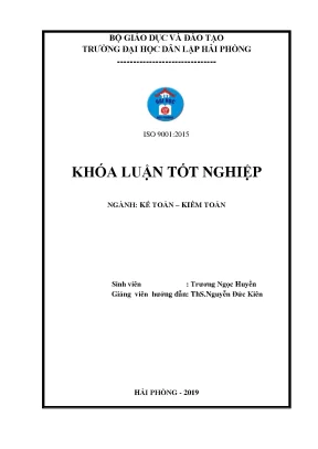 Khóa luận tốt nghiệp hoàn thiện công tác kế toán doanh thu chi phí và xác định kết quả kinh doanh tại công ty tnhh công nghiệp nặng doosan hải phòng việt nam