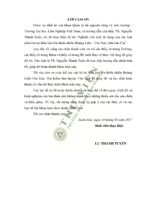 Nghiên cứu tính đa dạng sinh học của các loài nấm lớn tại khu bảo tồn thiên nhiên hoàng liên văn bàn