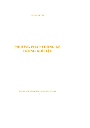 Giáo trình phương pháp thống kê trong khí hậu