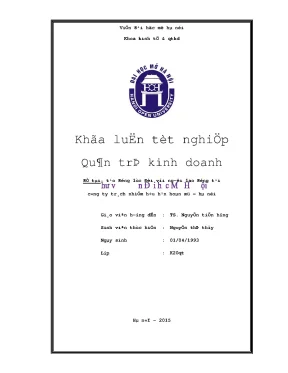 Tạo động lực đối với người lao động tại công ty tnhh hoàn mỹ hà nội