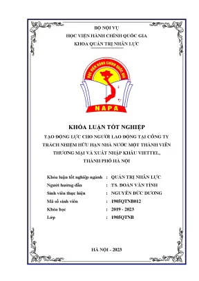 Tạo động lực cho người lao động tại công ty tnhh nhà nước một thành viên thương mại và xuất nhập khẩu viettel thành phố hà nội