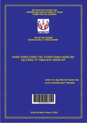 Hoàn thiện công tác tuyển dụng nhân sự tại công ty tnhh mtv nhơn mỹ