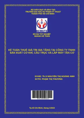 Kế toán thuế giá trị gia tăng tại công ty tnhh sản xuất cơ khí cầu trục và lập máy tân cơ