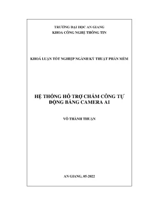 Hệ thống hỗ trợ chấm công tự động bằng camera ai