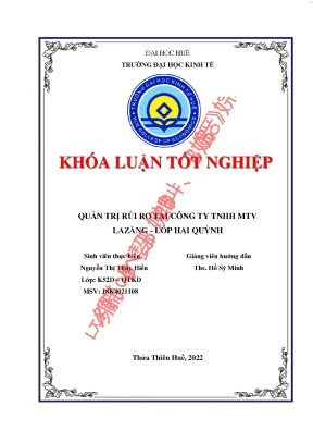 Quản trị rủi ro tại công ty tnhh mtv lazăng lốp hai quỳnh