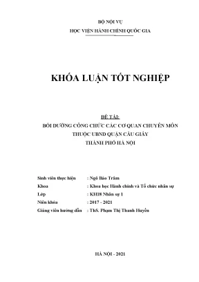 Bồi dưỡng công chức các cơ quan chuyên môn thuộc ubnd quận cầu giấy thành phố hà nội 1