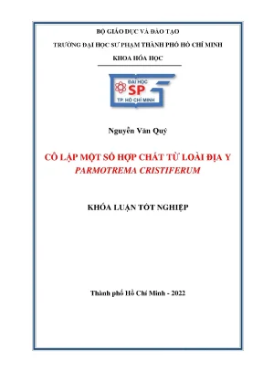 Cô lập một số hợp chất từ loài địa y parmotrema cristiferum