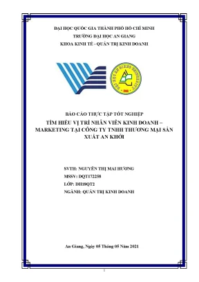 Tìm hiểu vị trí nhân viên kinh doanh marketing tại công ty tnhh thương mại sản xuất an khởi