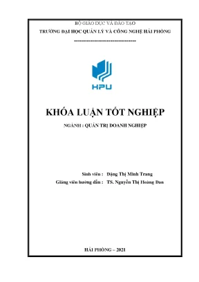 Khóa luận tốt nghiệp biện pháp nâng cao hiệu quả sử dụng vốn tại công ty cổ phần cảng hải phòng