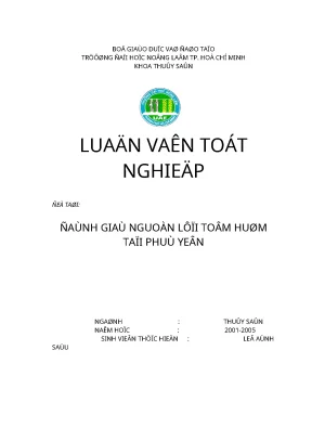 5 luận văn đánh giá nguồn lợi tôm hùm tại phú yên