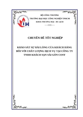 Luận văn thực tập tốt nghiệp kinh doanh quốc tế đề tài khảo sát sự hài lòng của khách hàng đối với chất lượng dịch vụ tại công ty tnhh khách s