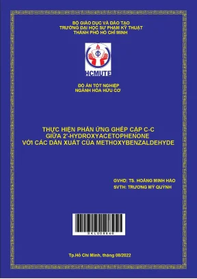 Thực hiện phản ứng ghép cặp c c giữa 2 hydroxyacetophenone với các dẫn xuất của methoxybenzaldehyde
