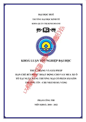 Phân tích hoạt động cho vay mua ôtô tại ngân hàng tmcp sài gòn thương tín chi nhánh đà nẵng