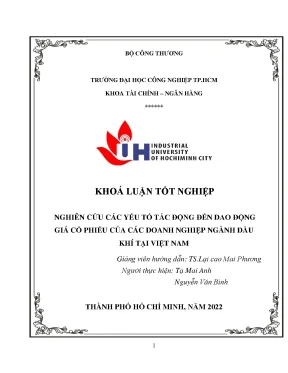 Nghiên cứu các yếu tố tác động đến dao động giá cổ phiếu của các doanh nghiệp ngành dầu khí tại việt nam