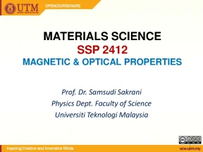 6 magnetic optical properties